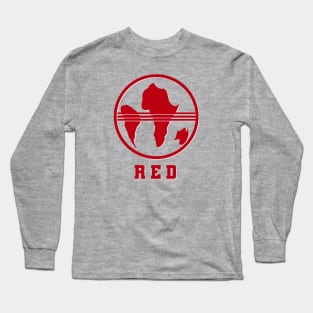 Red - Kanji "赤" Logo Long Sleeve T-Shirt